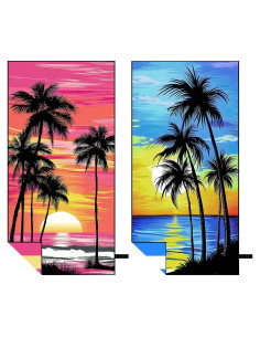 Toalla de Playa Microfibra MelonBoat 180x89cm 2 Pcs Atardecer