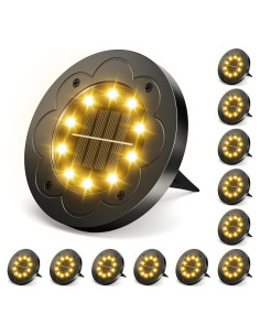 Luces Solares Brightown 12 Paquetes LED Empotradas Jardín