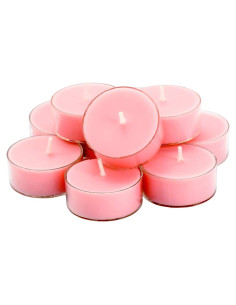 Set de Velas Aromáticas DEYBBY de Cera de Soja - 12 Piezas Rosa