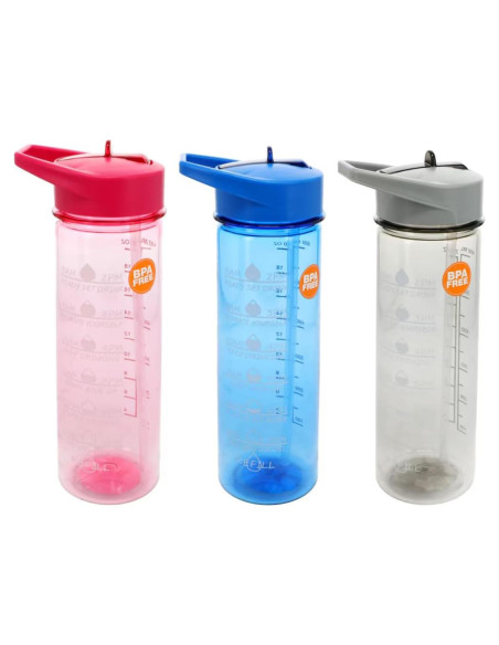 Paquete de 3 Botellas de Agua Deportivas Genérico 710ml BPA Free
