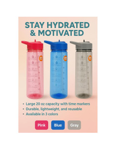 Paquete de 3 Botellas de Agua Deportivas Genérico 710ml BPA Free 2