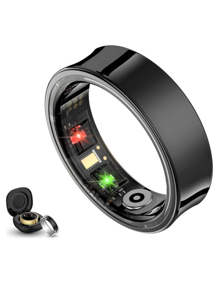 Anillo Inteligente WNRTSA Monitor de Salud Negro 8