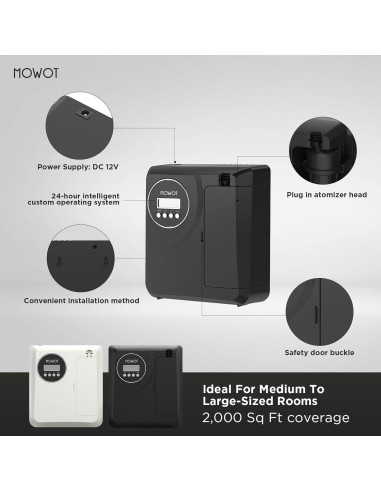 Difusor de Aceite Esencial MOWOT 200ml Bluetooth Sin Agua