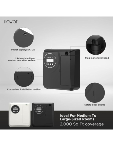 Difusor de Aceite Esencial MOWOT 200ml Bluetooth Sin Agua