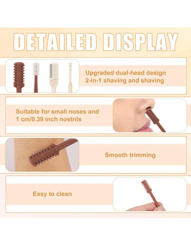 Recortador de Vello Nasal 2 en 1 Gosknor - 5 Piezas