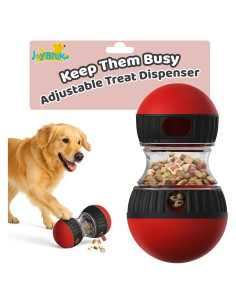 Juguete de rompecabezas para perros JoyBruko rojo, dispensador de golosinas