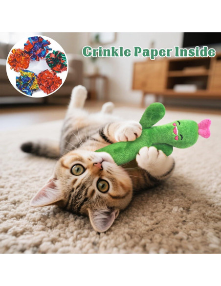 Paquete de 5 Juguetes para Gato con Hierba Gatera Cactus