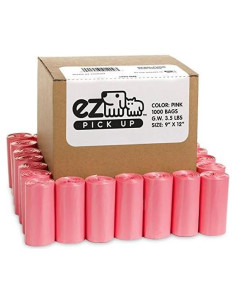 Bolsas de Excremento Rosadas EZ Pick Up - 1000 Unidades 23x30.5cm