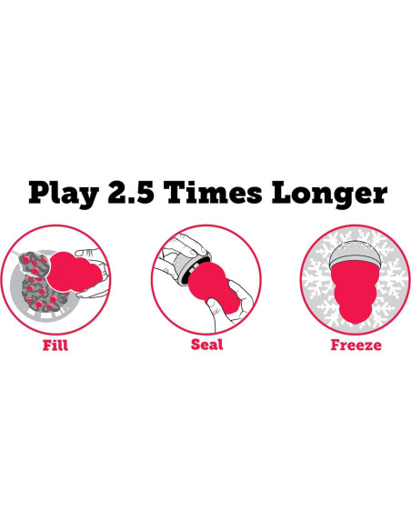 KONG Clásico Juguete Rellenable Mediano + Golosinas Mantequilla