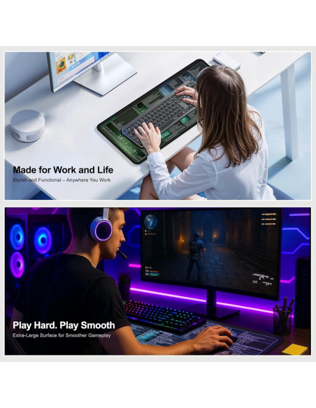 Alfombrilla de Ratón Extra Grande Esquina Secreta 70x30 cm con Atajos Alfombrilla de Ratón Extra Grande Esquina Secreta 70x30 cm con Atajos