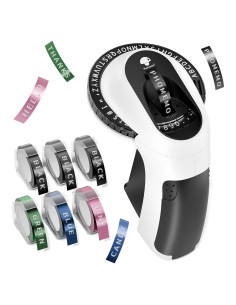 Máquina de Etiquetas en Relieve Phomemo E975 Negra con 6 Cintas