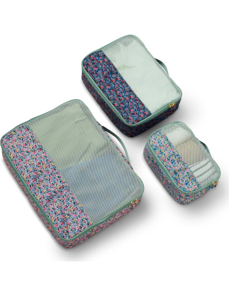 Conjunto de Cubos de Empaque Rifle Paper Co. Rosa 3 Piezas Conjunto de Cubos de Empaque Rifle Paper Co. Rosa 3 Piezas