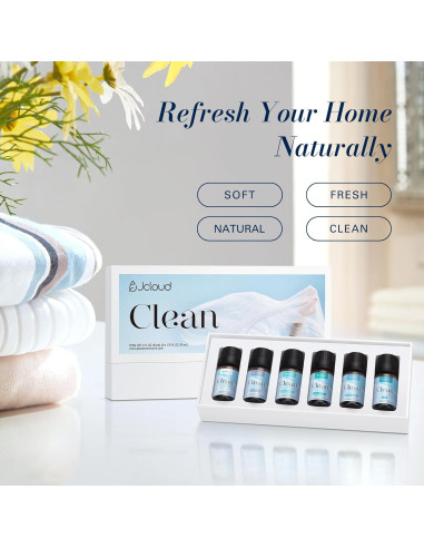 Set de Aceites Esenciales para Lavandería JCLOUD - 6 Aromas 10mL