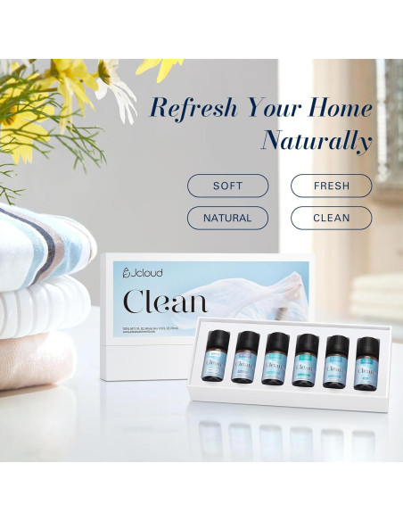 Set de Aceites Esenciales para Lavandería JCLOUD - 6 Aromas 10mL Set de Aceites Esenciales para Lavandería JCLOUD - 6 Aromas 10mL