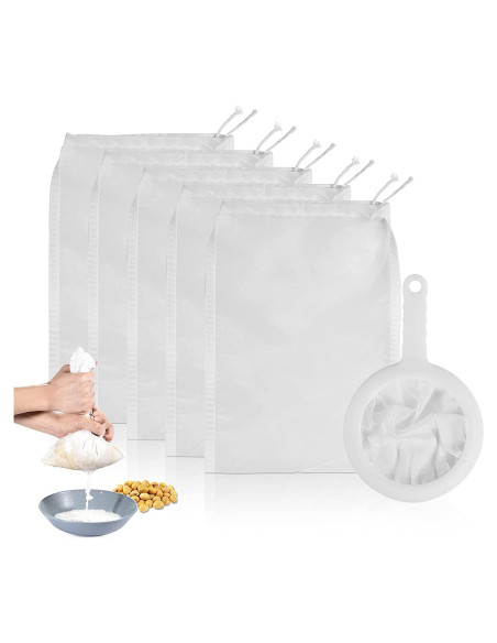 Paquete de 6 Coladores de Malla Fina Haosens 200 Mallas Paquete de 6 Coladores de Malla Fina Haosens 200 Mallas