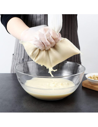 Paquete de 6 Coladores de Malla Fina Haosens 200 Mallas