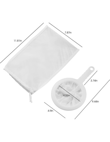 Paquete de 6 Coladores de Malla Fina Haosens 200 Mallas