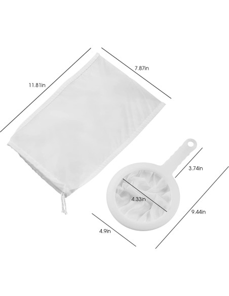 Paquete de 6 Coladores de Malla Fina Haosens 200 Mallas Paquete de 6 Coladores de Malla Fina Haosens 200 Mallas