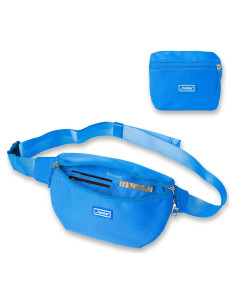 Riñonera Antirrobo RFID The Foldie Azul 4L Plegable y Ligera
