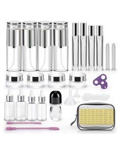 34 Piezas Botellas de Vidrio KOUWICH para Viaje Aprobadas TSA