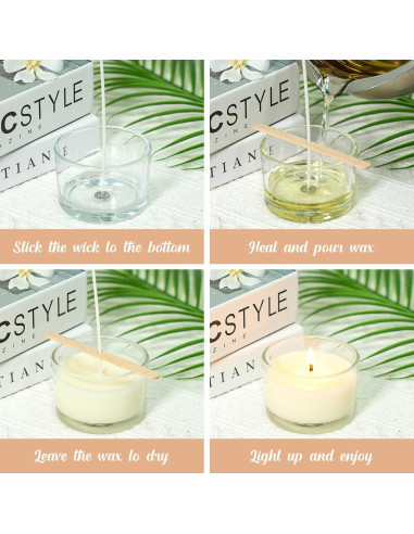 Frascos de vidrio para velas SUPMIND 4oz - Paquete de 15