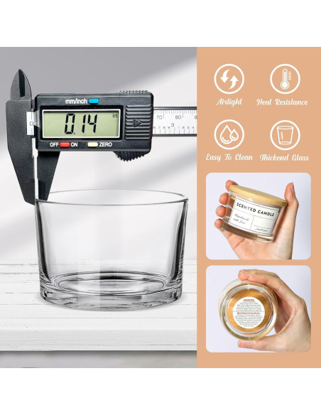 Frascos de vidrio para velas SUPMIND 4oz - Paquete de 15