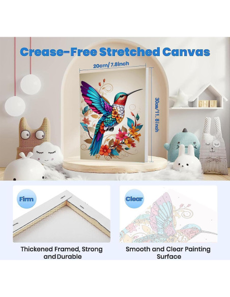 Kit de Pintura por Números KYOQFVN - 2 Lienzos 20x30 cm