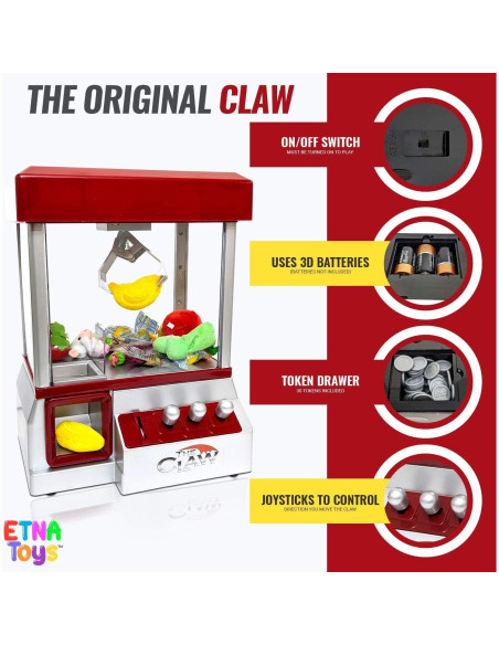 Máquina de Garras Electrónica Etna 4093 con Sonido y 30 Fichas