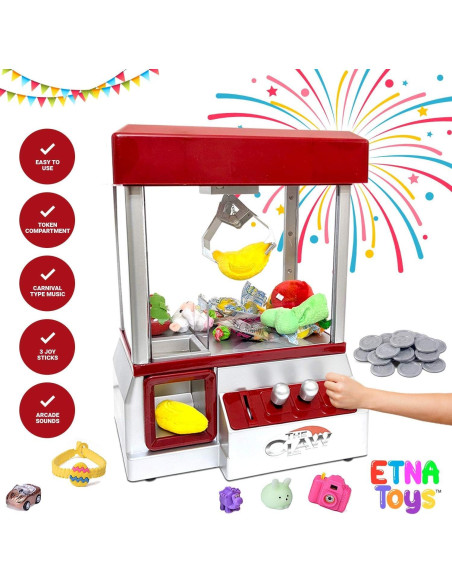 Máquina de Garras Electrónica Etna 4093 con Sonido y 30 Fichas