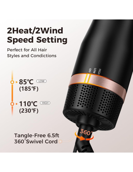 Cepillo Secador de Cabello Slopehill CS-1012 1000W Doble Voltaje