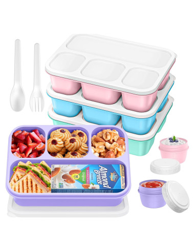 Contenedores de Snack Bento Yumuk 4 Compartimentos 1300ml