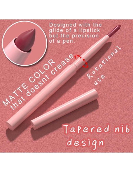 Set 6 Lápices Delineadores de Labios evpct - Mate y Cremoso