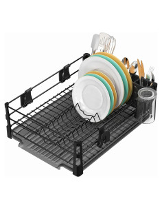 Estante para Secar Platos Simple Houseware con Bandeja Drenaje