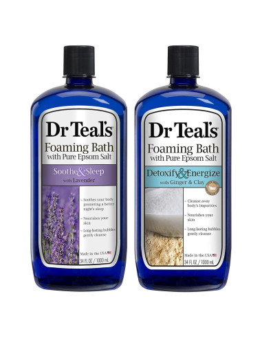 Juego de Baño Espumoso Dr Teal's 2016ml Lavanda y Jengibre