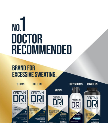Antitranspirante Clínico Certain Dri 3x48.51g - 12% Cloruro Aluminio