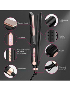 Plancha de Pelo SKIMI Airflow Styler Titanio 32.9cm 5 Temperaturas 2