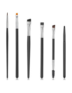 Set de 6 Brochas de Maquillaje para Cejas Zopeal - Anguladas y Planas