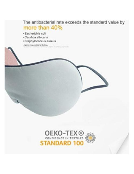 Máscara para dormir DMaos ajustable, seda fría y cálida