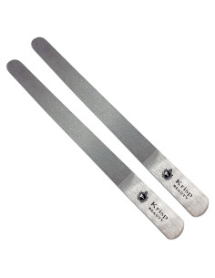 Lima de Uñas de Diamante Krisp Beauty - Acero Inoxidable Doble Cara