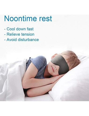 Máscara para dormir DMaos ajustable, seda fría y cálida