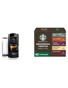 Cafetera De'Longhi Nespresso Vertuo Plus + 40 Cápsulas Starbucks
