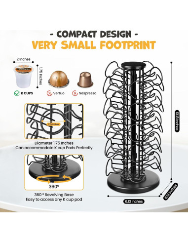 Soporte giratorio para 40 cápsulas K Familia Blacksmith