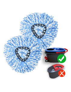 Cabezales de Reemplazo para Fregona Homsis - 2 Unidades Microfibra