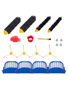 Kit de Repuestos para iRobot Roomba 500 y 600 - 4 Filtros y Cepillos
