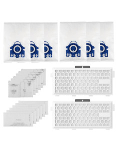 6 Bolsas de Reemplazo GN 3D AirClean XBWW para Aspiradoras Miele
