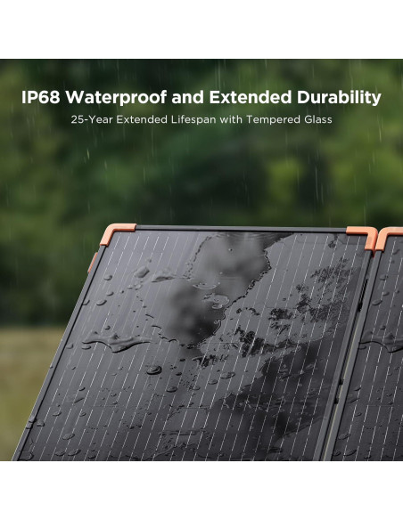 Panel Solar Portátil 200W ZOUPW Plegable IP68 23.5% Eficiencia