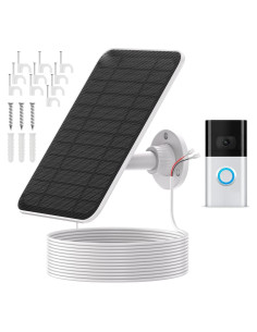 Panel Solar 5W Baaletc IP66 para Timbre Ring 2/3/4