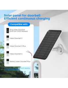 Panel Solar 5W Baaletc IP66 para Timbre Ring 2/3/4 2