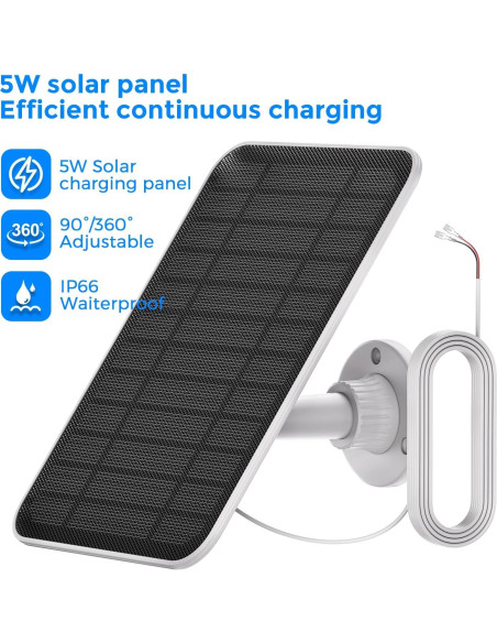 Panel Solar 5W Baaletc IP66 para Timbre Ring 2/3/4