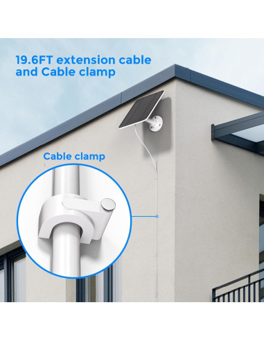 Panel Solar 5W Baaletc IP66 para Timbre Ring 2/3/4
